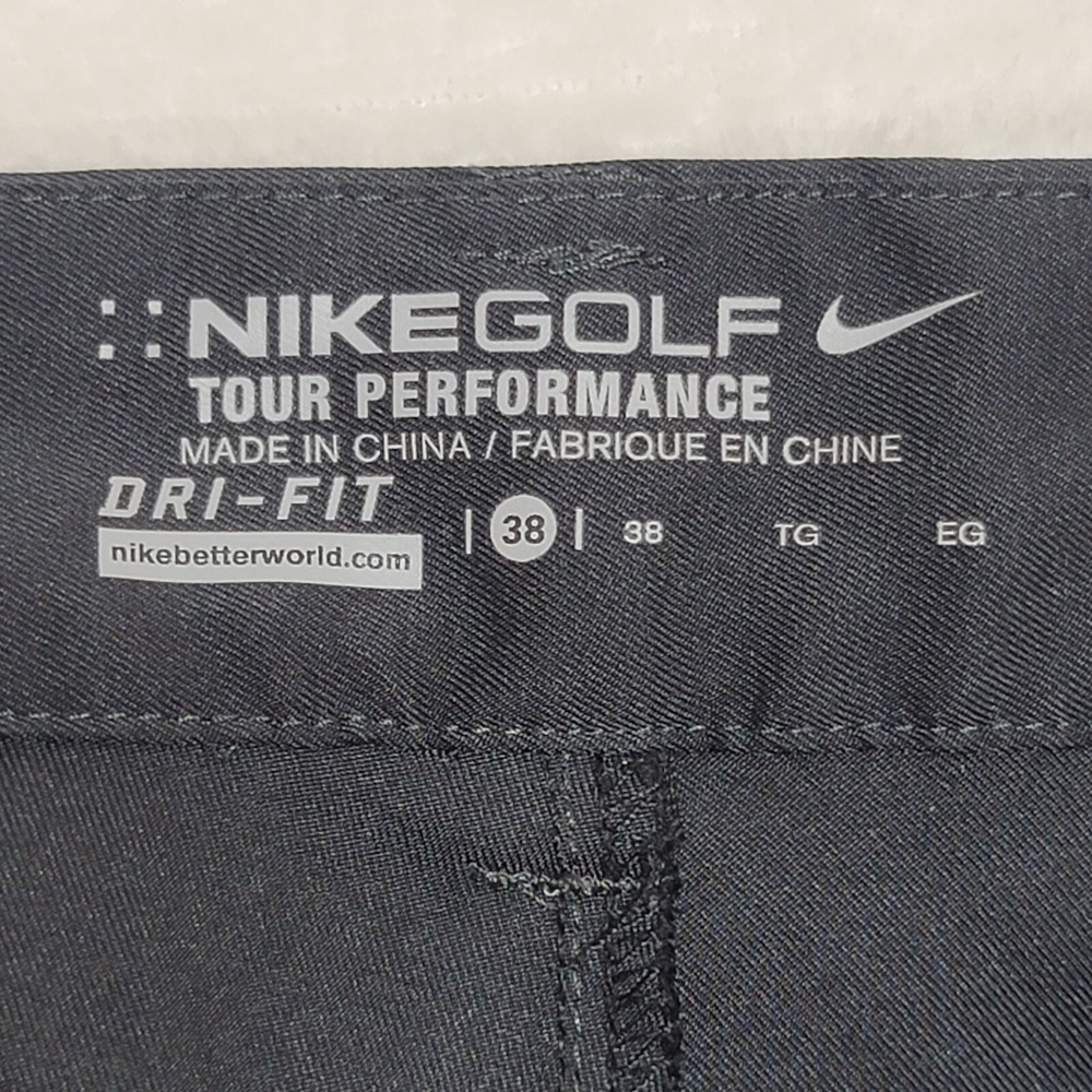 Nike Men's Golf Shorts Sz 38 Tour Performance Dri Fit Black - Picture 3 of 14